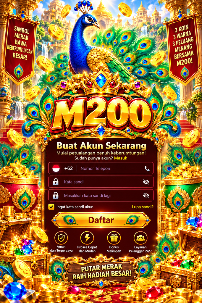 Pendaftaran M200 bertema merak emas